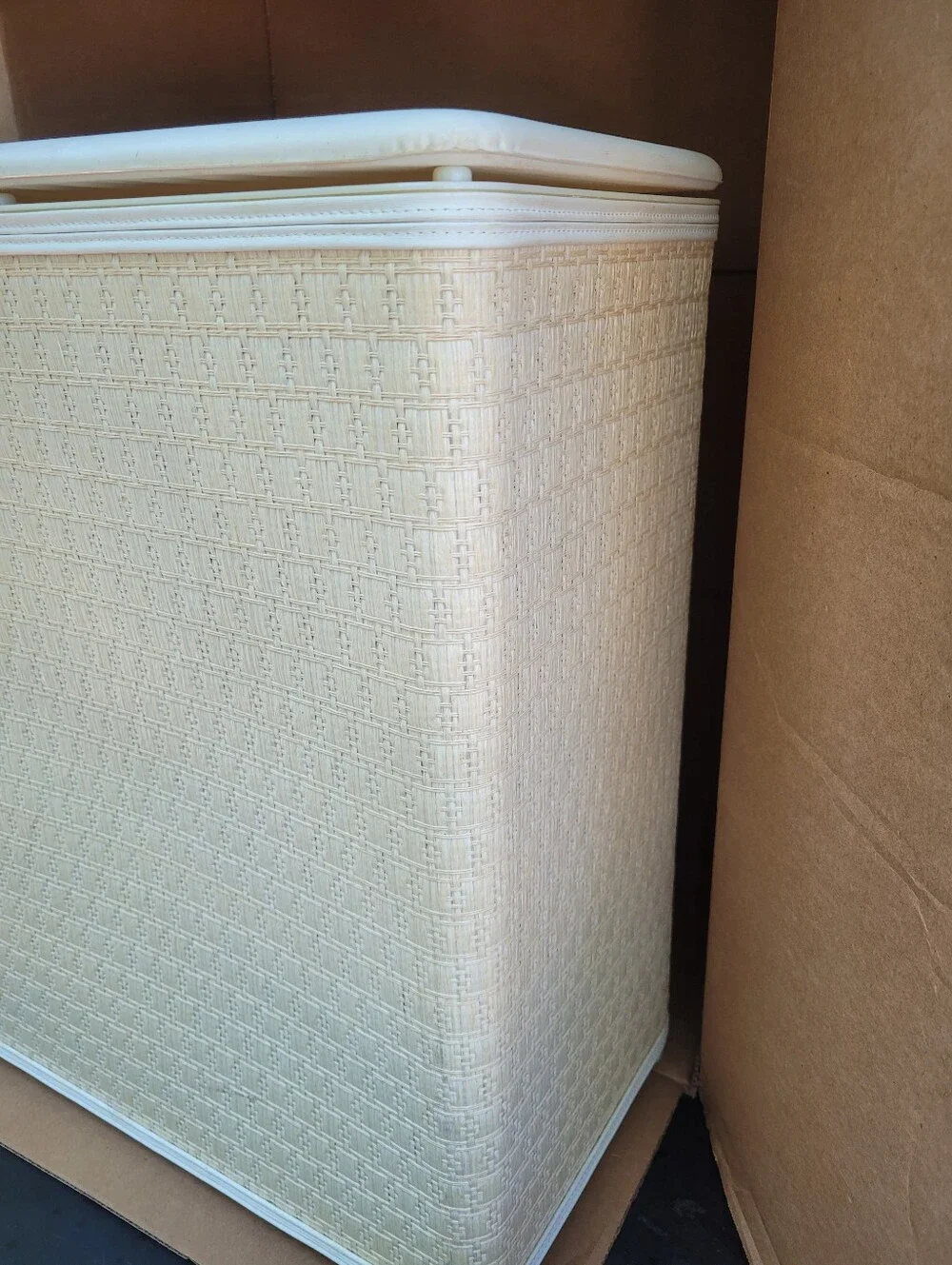 Vintage Clothes Laundry Hamper Padded Top Cottagecore